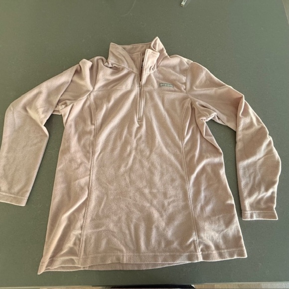 Women's Columbia XL Dusty Pink Lake Aloha Half Zip Fleece - Worn 2x - Picture 1 of 7